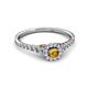 2 - Florence Prima Citrine and Diamond Halo Engagement Ring 
