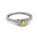 2 - Florence Prima Yellow Sapphire and Diamond Halo Engagement Ring 