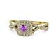 1 - Maisie Prima Amethyst and Diamond Halo Engagement Ring 