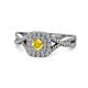 1 - Maisie Prima Yellow Sapphire and Diamond Halo Engagement Ring 