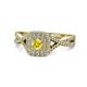 1 - Maisie Prima Yellow Sapphire and Diamond Halo Engagement Ring 