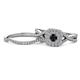 1 - Maisie Prima Black and White Diamond Halo Bridal Set Ring 