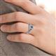 3 - Maisie Prima London Blue Topaz and Diamond Halo Bridal Set Ring 