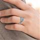 3 - Maisie Prima Blue Topaz and Diamond Halo Bridal Set Ring 