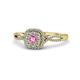 1 - Yesenia Prima Pink Sapphire and Diamond Halo Engagement Ring 