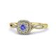 1 - Yesenia Prima Tanzanite and Diamond Halo Engagement Ring 