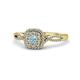 1 - Yesenia Prima Aquamarine and Diamond Halo Engagement Ring 