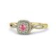 1 - Yesenia Prima Pink Tourmaline and Diamond Halo Engagement Ring 