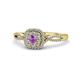 1 - Yesenia Prima Amethyst and Diamond Halo Engagement Ring 