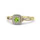 1 - Yesenia Prima Peridot and Diamond Halo Engagement Ring 