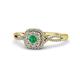 1 - Yesenia Prima Emerald and Diamond Halo Engagement Ring 
