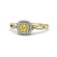 1 - Yesenia Prima Yellow Sapphire and Diamond Halo Engagement Ring 