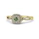 1 - Yesenia Prima Diamond and Lab Created Alexandrite Halo Engagement Ring 