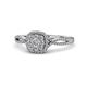 1 - Yesenia Prima 0.74 ctw Natural Diamond Round (3.30 mm) Halo Engagement Ring 