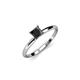3 - Cierra Princess Cut Black Diamond Solitaire Engagement Ring 