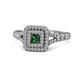 1 - Zinnia Prima Diamond and Lab Created Alexandrite Double Halo Engagement Ring 