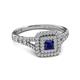 2 - Zinnia Prima Blue Sapphire and Diamond Double Halo Engagement Ring 