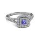 2 - Zinnia Prima Tanzanite and Diamond Double Halo Engagement Ring 