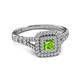 2 - Zinnia Prima Peridot and Diamond Double Halo Engagement Ring 