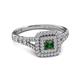 2 - Zinnia Prima Diamond and Lab Created Alexandrite Double Halo Engagement Ring 