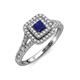 3 - Zinnia Prima Blue Sapphire and Diamond Double Halo Engagement Ring 