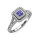 3 - Zinnia Prima Tanzanite and Diamond Double Halo Engagement Ring 