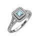 3 - Zinnia Prima Aquamarine and Diamond Double Halo Engagement Ring 