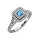 3 - Zinnia Prima Blue Topaz and Diamond Double Halo Engagement Ring 