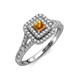 3 - Zinnia Prima Citrine and Diamond Double Halo Engagement Ring 