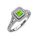 3 - Zinnia Prima Peridot and Diamond Double Halo Engagement Ring 