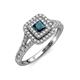 3 - Zinnia Prima Blue and White Diamond Double Halo Engagement Ring 