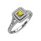 3 - Zinnia Prima Yellow and White Diamond Double Halo Engagement Ring 