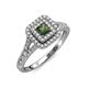 3 - Zinnia Prima Diamond and Lab Created Alexandrite Double Halo Engagement Ring 
