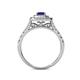 4 - Zinnia Prima Blue Sapphire and Diamond Double Halo Engagement Ring 