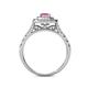 4 - Zinnia Prima Pink Sapphire and Diamond Double Halo Engagement Ring 