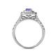 4 - Zinnia Prima Tanzanite and Diamond Double Halo Engagement Ring 
