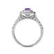 4 - Zinnia Prima Amethyst and Diamond Double Halo Engagement Ring 