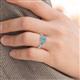 5 - Zinnia Prima Blue Topaz and Diamond Double Halo Engagement Ring 