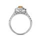 4 - Zinnia Prima Citrine and Diamond Double Halo Engagement Ring 
