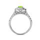 4 - Zinnia Prima Peridot and Diamond Double Halo Engagement Ring 