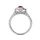4 - Zinnia Prima Ruby and Diamond Double Halo Engagement Ring 