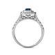 4 - Zinnia Prima London Blue Topaz and Diamond Double Halo Engagement Ring 