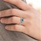 5 - Zinnia Prima London Blue Topaz and Diamond Double Halo Engagement Ring 