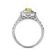 4 - Zinnia Prima Yellow and White Diamond Double Halo Engagement Ring 