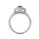 4 - Zinnia Prima Diamond and Lab Created Alexandrite Double Halo Engagement Ring 