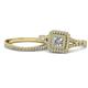 1 - Zinnia Prima Diamond Double Halo Bridal Set Ring 