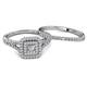 4 - Zinnia Prima Diamond Double Halo Bridal Set Ring 