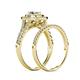 6 - Zinnia Prima Diamond Double Halo Bridal Set Ring 