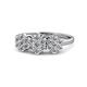 1 - Petunia AGS Certified Diamond Floral Anniversary Ring 