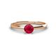 1 - Solus Round Ruby Solitaire Engagement Ring  